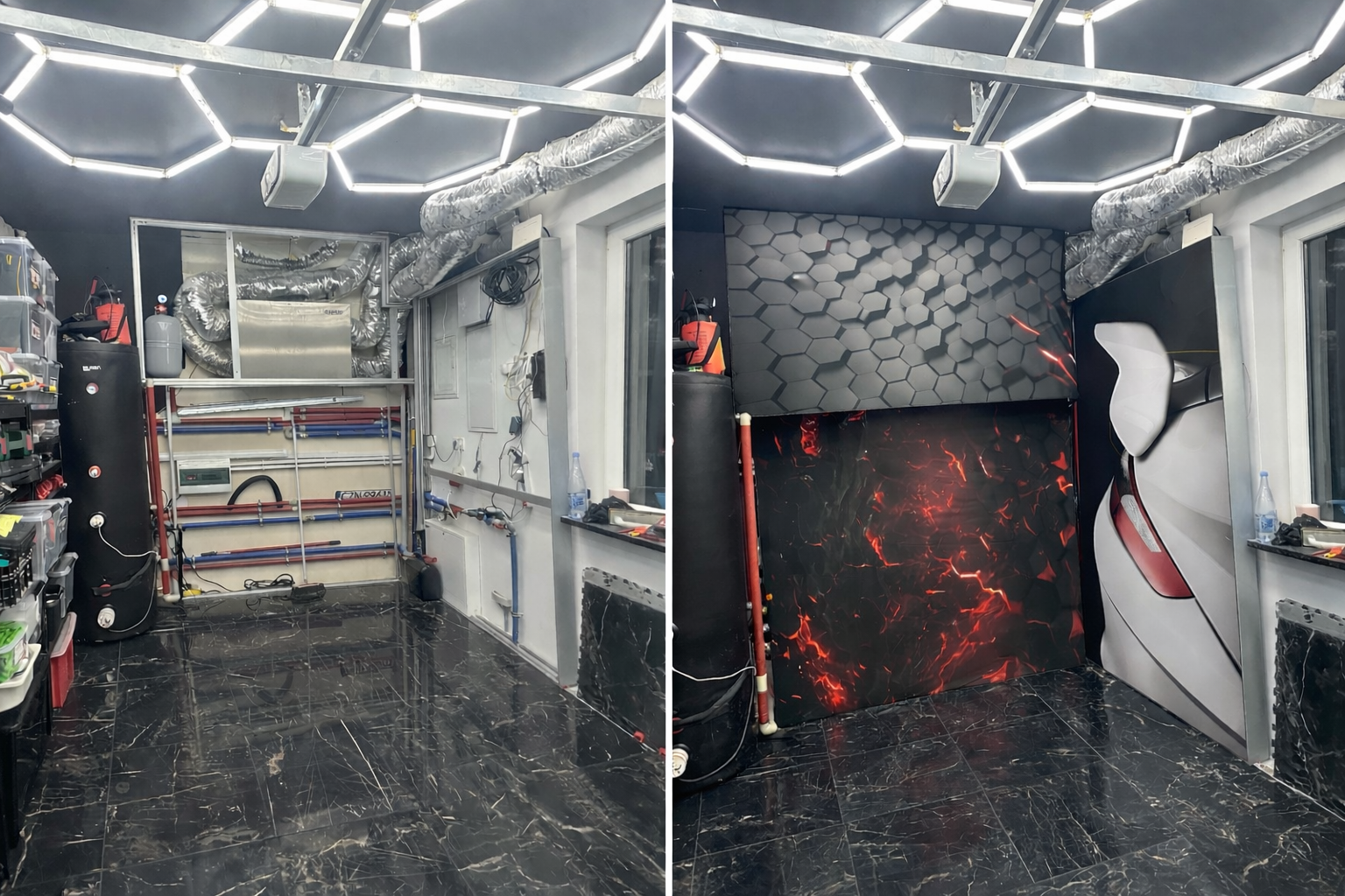 Metamorfoza sypialni z motywem piłkarskim - przed i po